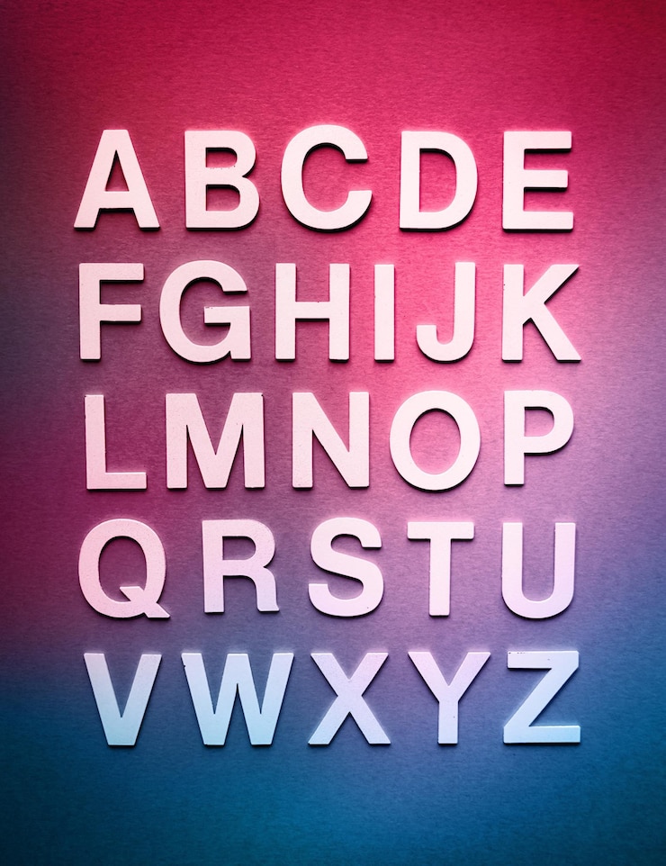 Photo ソリッド文字で作られたアルファベット