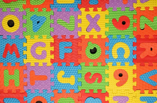 Alphabet puzzle background