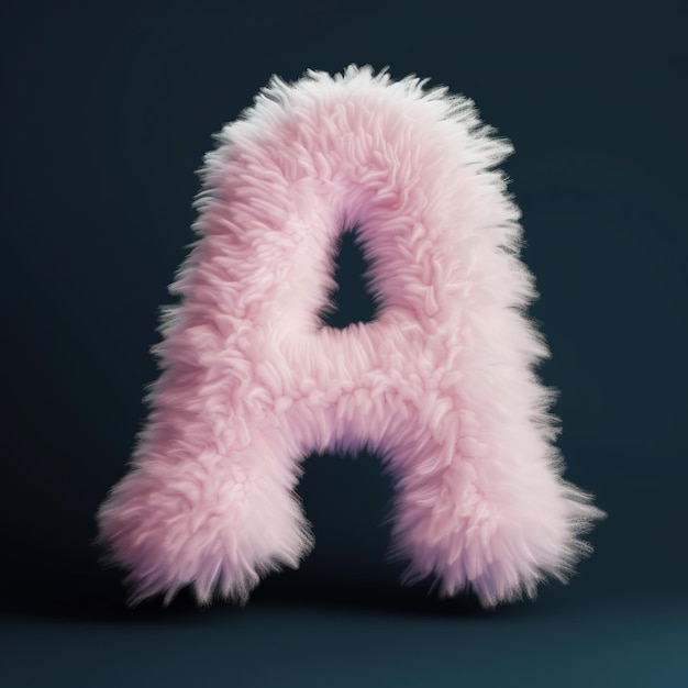 Photo alphabet a with furry skin