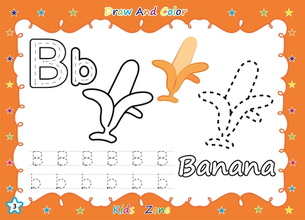 Photo alphabet a-z exercise with cartoon coloring book kids.