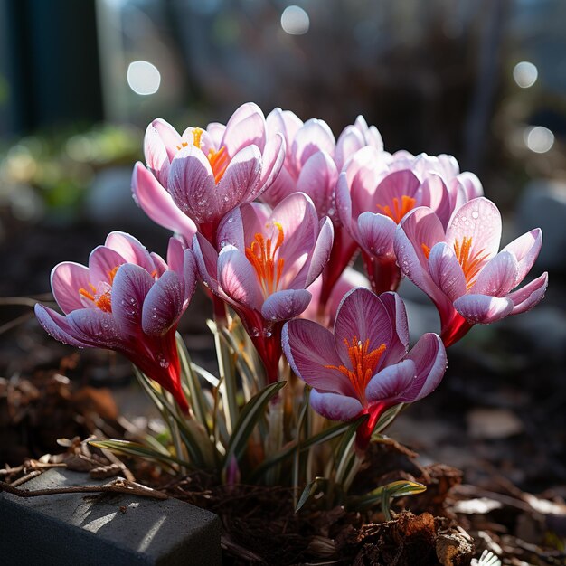 alpine crocuses blooming season