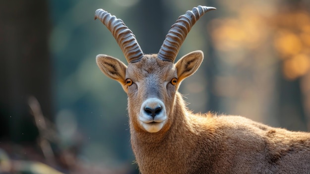 Alpine Ibex Contemplating in the Wild