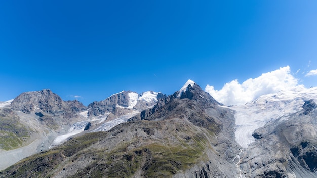 スイス高アルプスのアルプスの風景