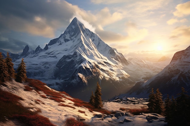 Альпийские ландшафты в Швейцарии