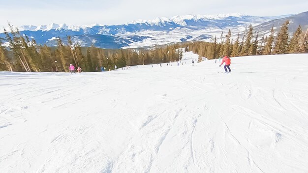 Alpine skiing at the pick of the season.