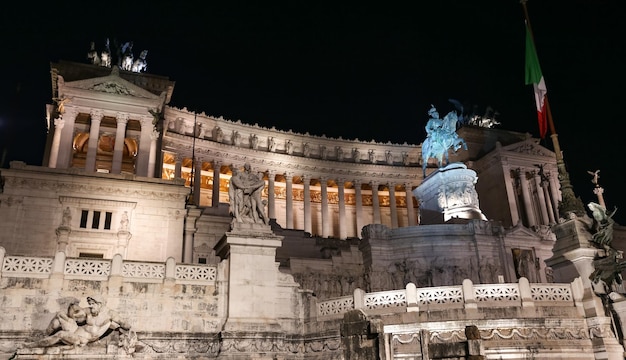 Foto altaar van het vaderland in rome italië