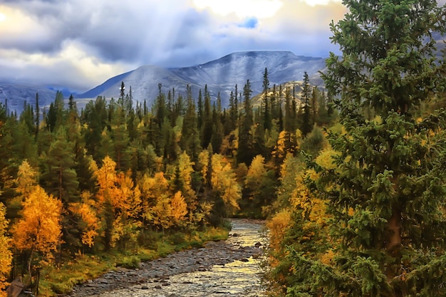 Altai berglandschap, panorama herfst landschap achtergrond, herfst uitzicht op de natuur