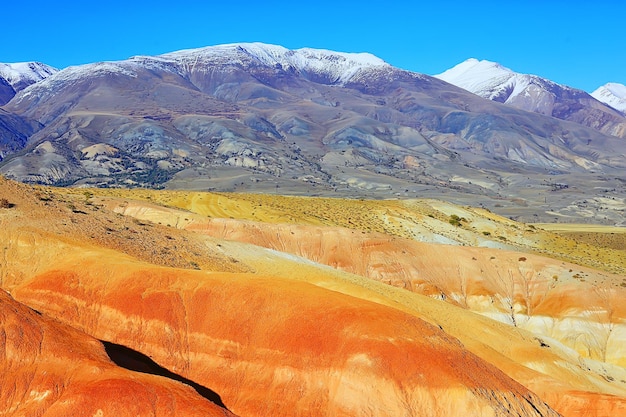 Altai berglandschap, panorama herfst landschap achtergrond, herfst uitzicht op de natuur