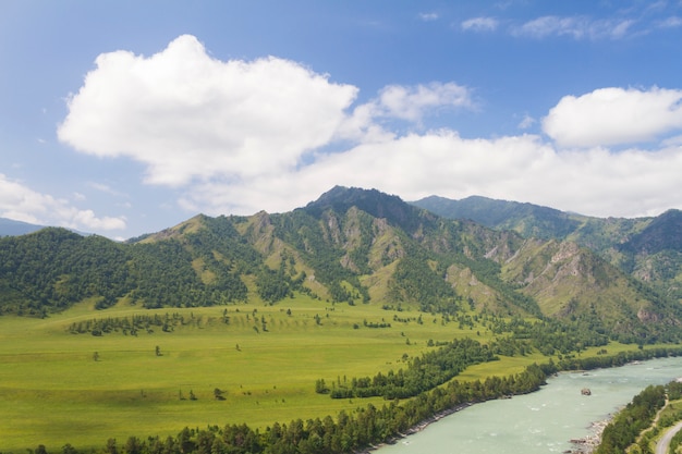 Altai mountains. Katun river.