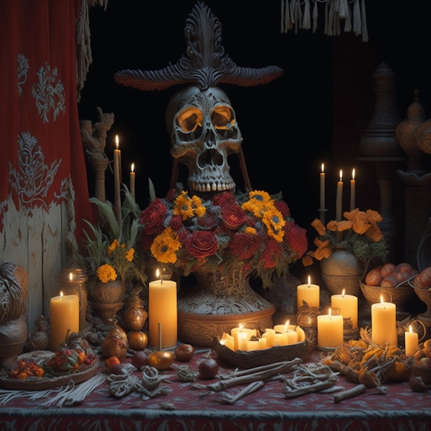 Photo the altar the mexican tradition that comform