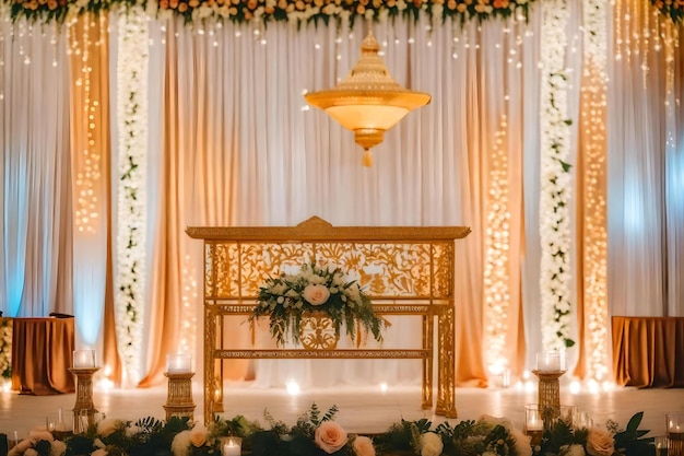 The altar of the wedding ceremony.