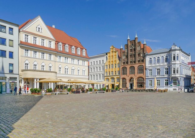 Photo alter markt square in stralsund