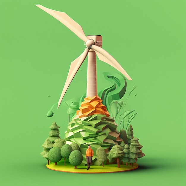 Alternatieve energie met windturbine