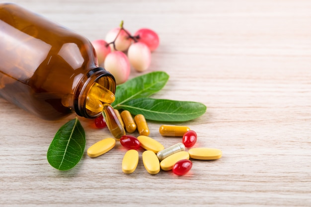 Alternative medicine, vitamin and supplements from natural herbs