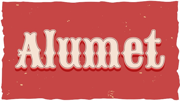 Alumet Vintage Text