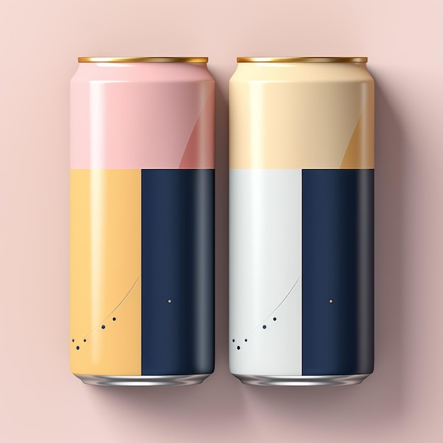 Aluminium blik kan leeg blank label pakket ontwerp sjabloon energie drank bier frisdrank mockup