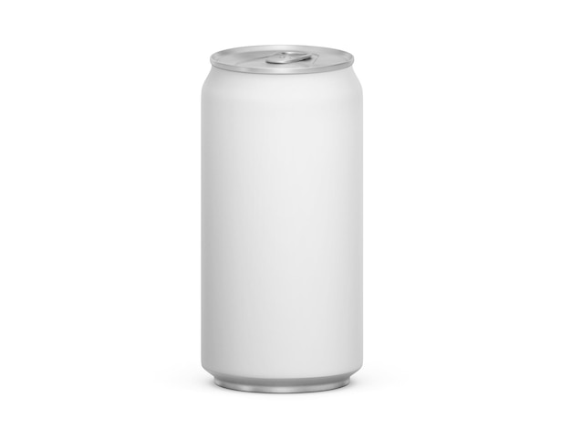 Foto aluminium drankje kan mockup geïsoleerd op witte achtergrond