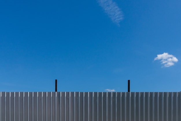 Aluminium fence to protect construction area.