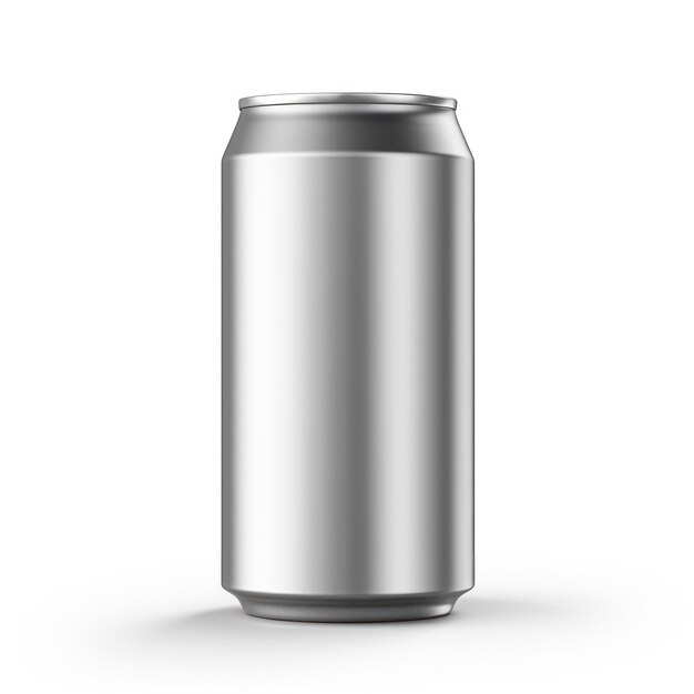 Aluminum can isolated on a white background