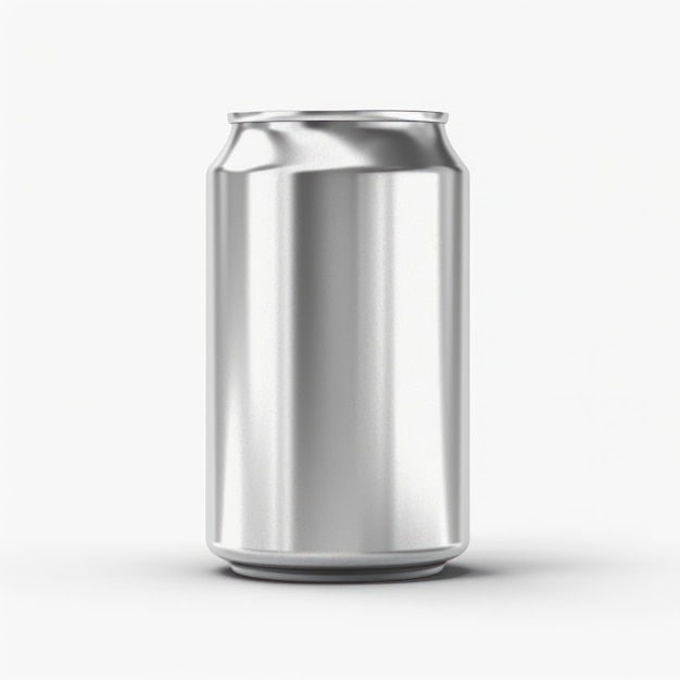 Aluminum can isolated on a white background