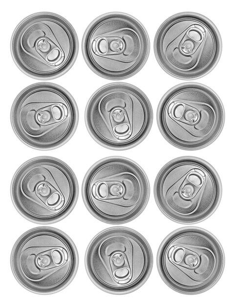 aluminum can on white background