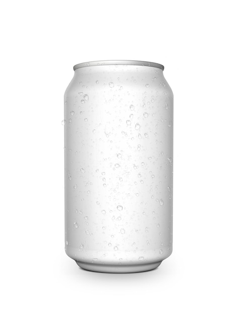 Aluminum cans on white background