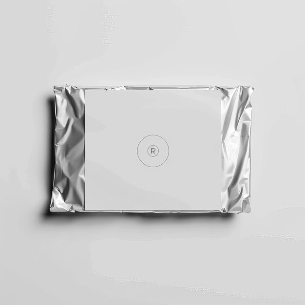 Photo aluminum foil on white surface