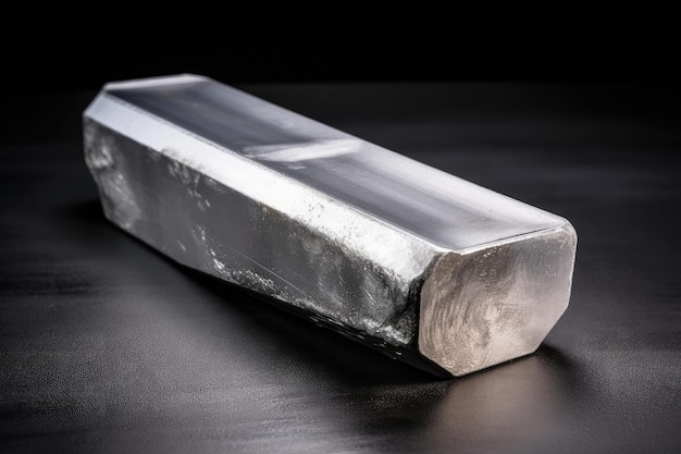 Aluminum ingot forged and shaped into unique product created with generative ai