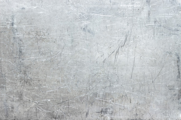 Photo aluminum plate background, scratched metal texture