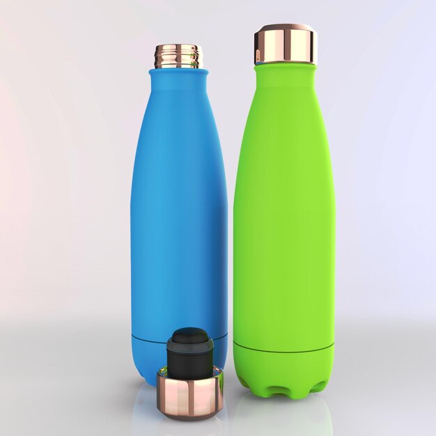 Photo aluminum water bottle model