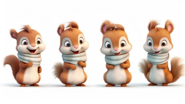 Premium AI Image | Alvin and the chipmunks from the animated movie chipmunks