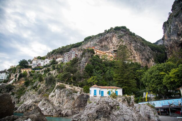 Amalfi costiera, sea view. Tourist destination in Italy