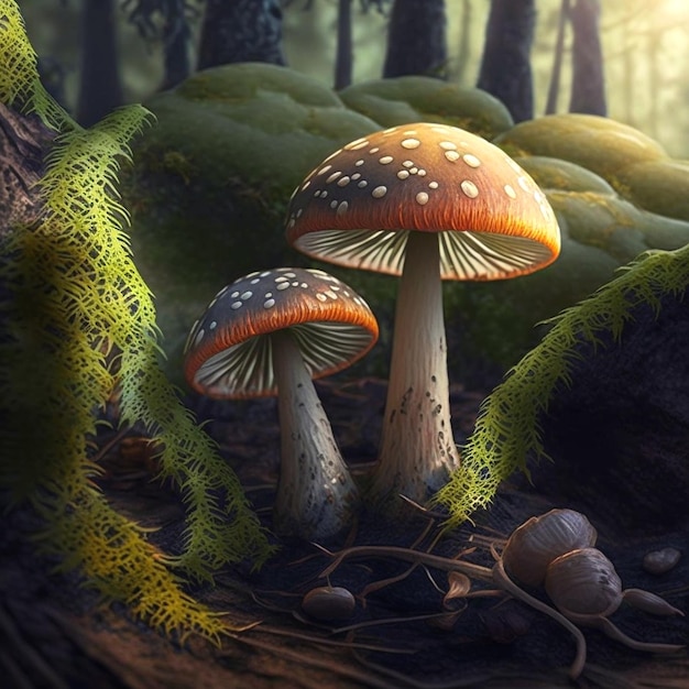 Amanita muscari vliegenzwam mooie roodharige hallucinogene giftige paddenstoelen in het bos
