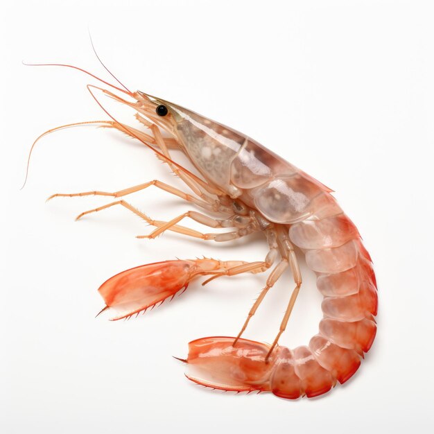 Amano Shrimp isolated on white background Generative AI