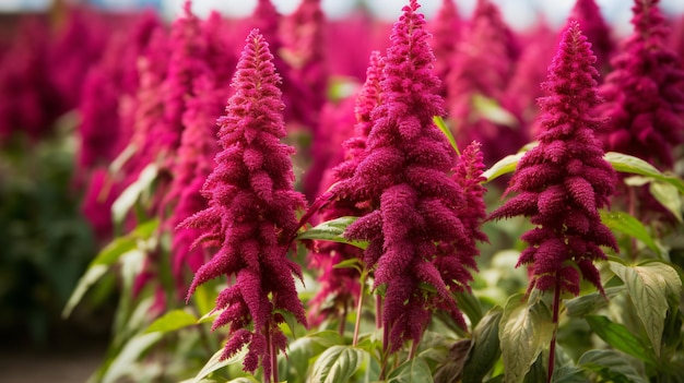 Photo amaranthus flowers high quality image in garden