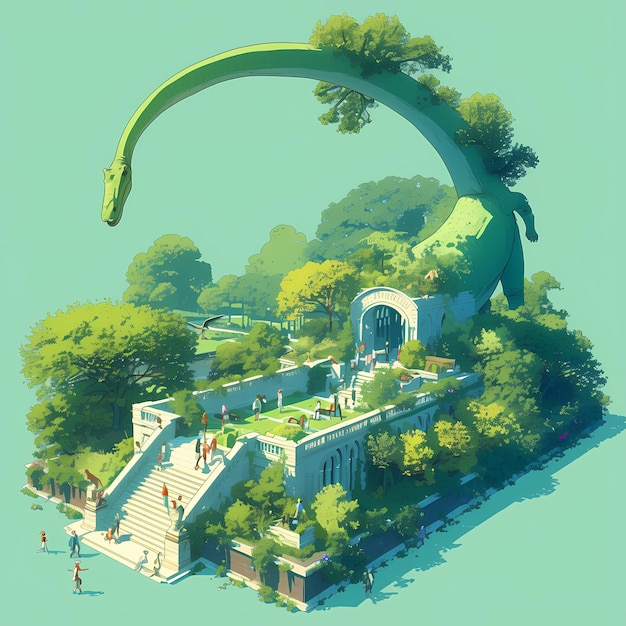 아마르가사우루스 는 풍경 건축가 로 생생 한 환상 세계