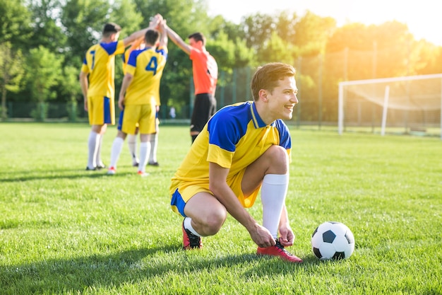 Foto concetto di calcio amatoriale