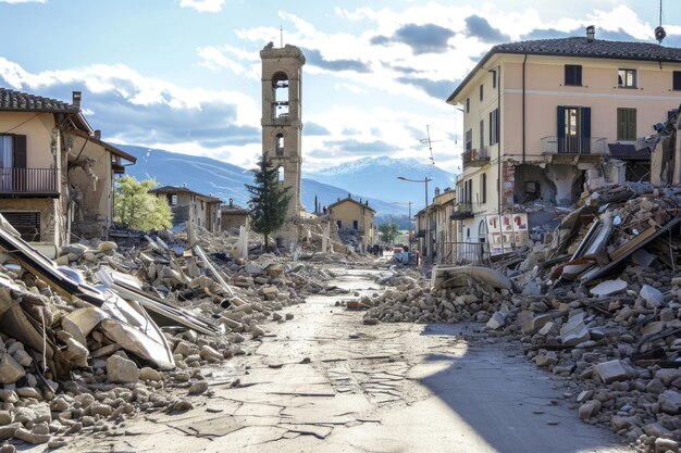 Amatrice Center of Italy after earthquake