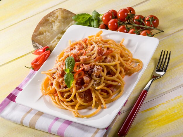 Amatriciana spaghetti