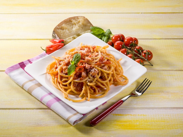 Amatriciana spaghetti