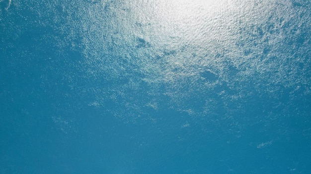 Amazing aerial view of an ocean blue water in Philippines