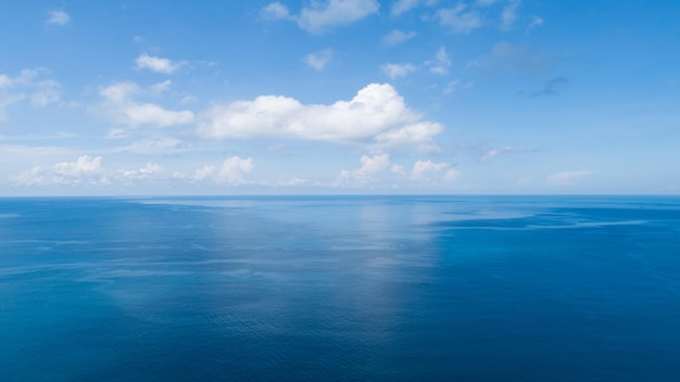 Amazing aerial view of tropical sea blue ocean water sea\
surface background.