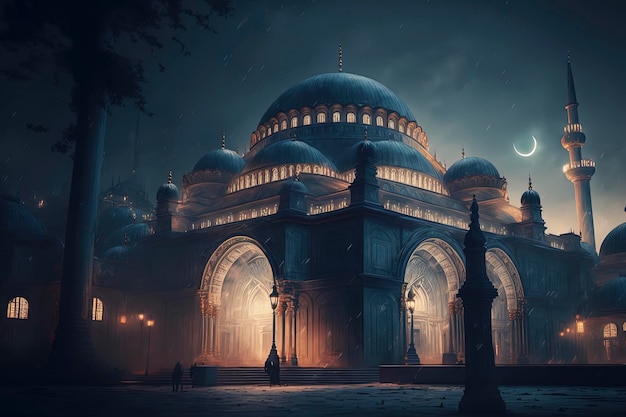 イスラム教のモスク ラマダンの驚くべき建築設計 AIGenerated