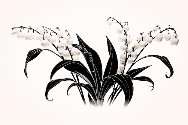 Amazing and attractive image of lily of the valley AI Generated illustration