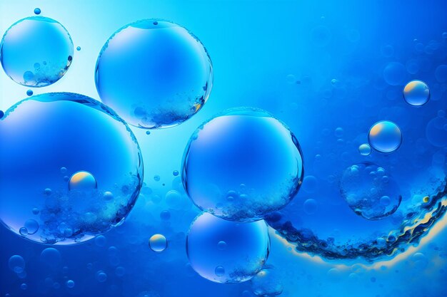 Удивительный фон с плавающими пузырьками Whimsical Bubble Delight Generative AI