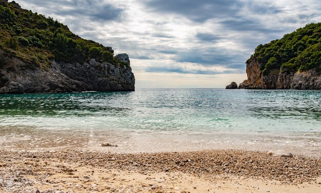 Amazing bay on Corfu island.