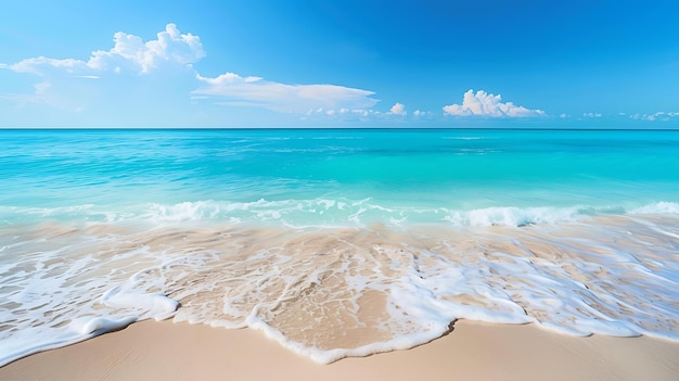 Amazing beach with white sand and turquoise water Relaxing and peaceful atmosphere Perfect for a vacation or holiday