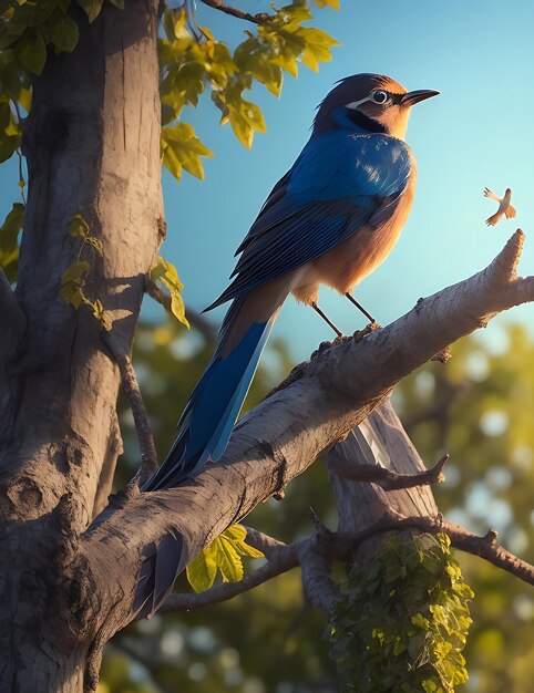 Photo amazing bird in forest