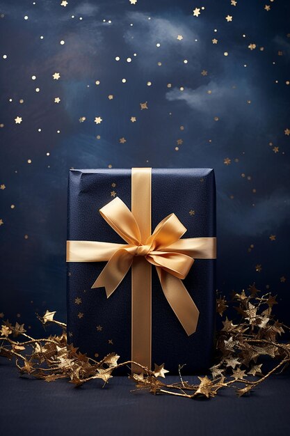 Amazing christmas gift boxes birthday giftboxes joyful celebration new year in gold generated by ai