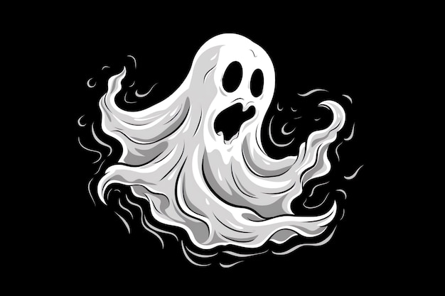 Удивительное и стильное изображение призрака Хэллоуина, сгенерированное ИИ
